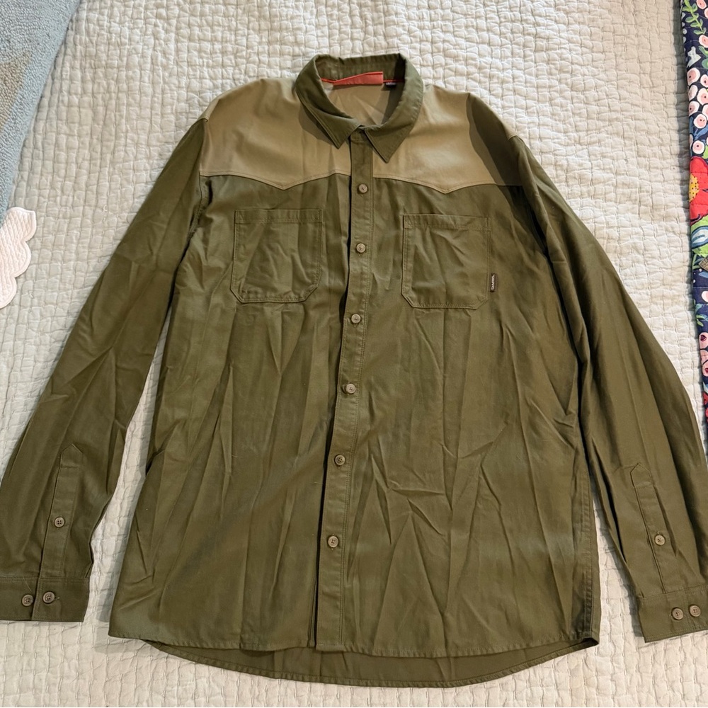 Men's Simms Olive Green Button-Up shirt